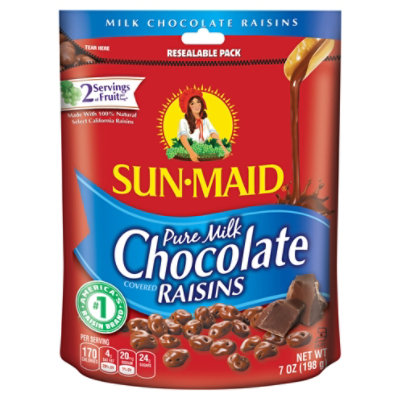 Sun-Maid Raisins Pure Milk Chocolate - 7 Oz