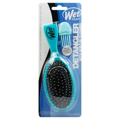 WetBrush Hairbrush Detangler With Build In Cleaner Teal - Each - Image 1