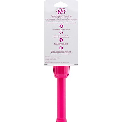 WetBrush Pop & Go Hairbrush Round Style Retractable Pink - Each - Image 3