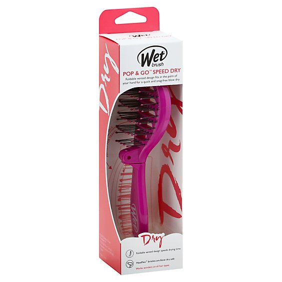 WetBrush Pop & Go Hairbrush Vent Speed Dry Foldable - Each