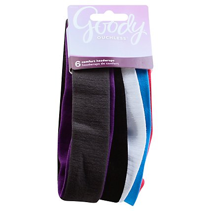 Goody Ouchless Headwraps Comfort Slim Brights - 6 Count - Image 1