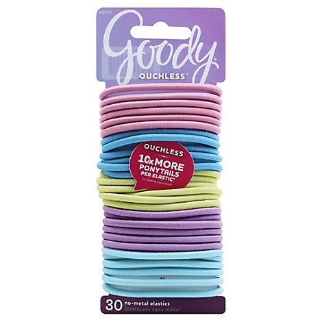 Goody Ouchless Elastics No Metal Ibiza Pastel - 30 Count