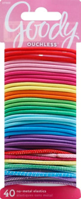 Goody Ouchless Elastics No Metal 3 mm Rainbow - 40 Count - Image 2