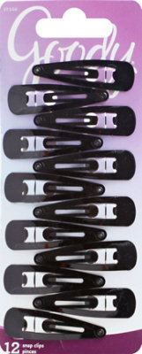 Goody Snap Clips Black - 12 Count - Image 2