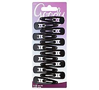 Goody Snap Clips Black - 12 Count