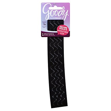 Goody Slideproof Headwrap Silicone Extra Wide Triple Wave Black - Each - Image 1