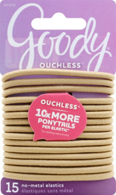 Goody Ouchless Elastics No Metal 4 mm Blonde - 15 Count - Image 2