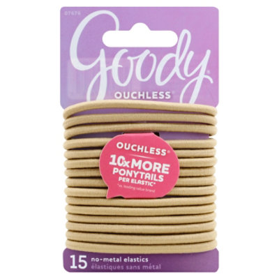 Goody Ouchless Elastics No Metal 4 mm Blonde - 15 Count - Image 1