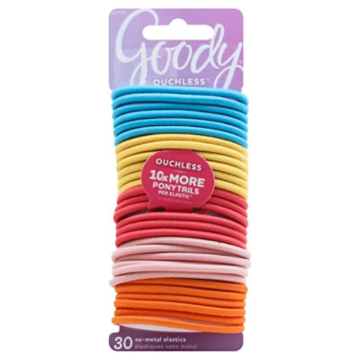 Goody Ouchless Elastics No Metal Sunset Beach 4 mm - 30 Count - Image 1