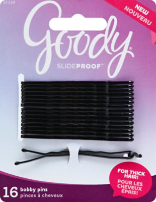 Goody Slideproof Bobby Pins Thick Hair Black - 16 Count - Image 2