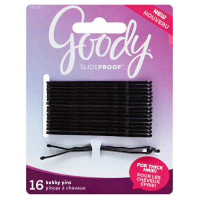 Goody Slideproof Bobby Pins Thick Hair Black - 16 Count