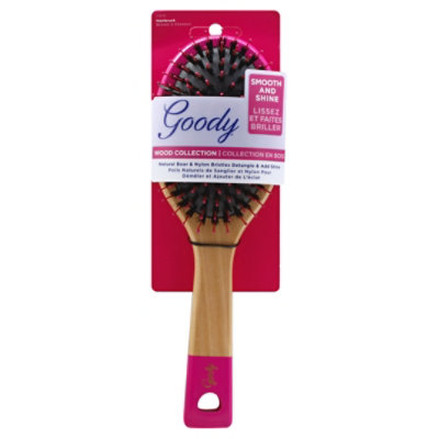 Goody Wood Collection Hairbrush Oval Natural Boar & Nylon Bristles - Each