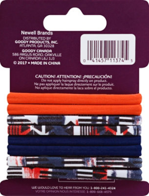 Goody Athletique Ponytailers Stretch Blue Tribal - 8 Count - Image 3