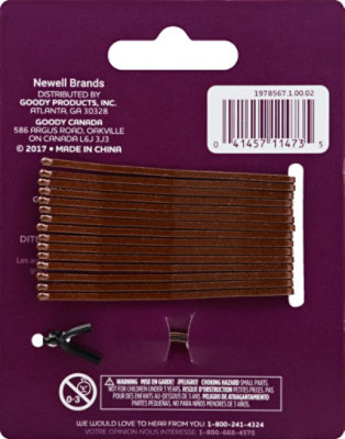 Goody Slideproof Bobby Pins Thick Hair Brunette - 16 Count - Image 3