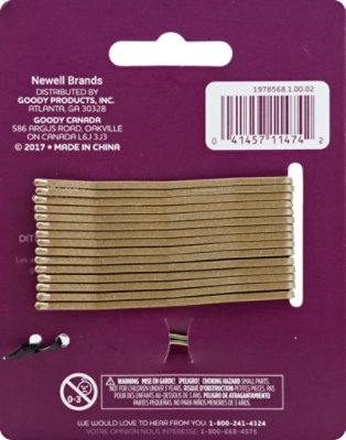 Goody Slideproof Bobby Pins Thick Hair Blonde - 16 Count - Image 3