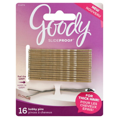 Goody Slideproof Bobby Pins Thick Hair Blonde - 16 Count
