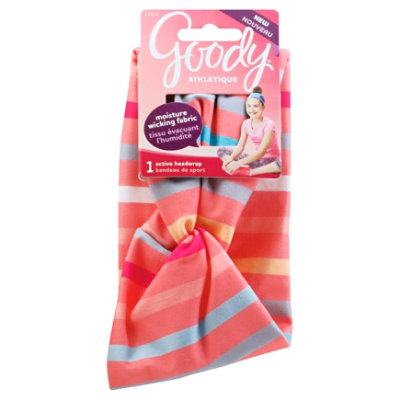Goody Athletique Girls Headwrap Active Turban Striped - Each