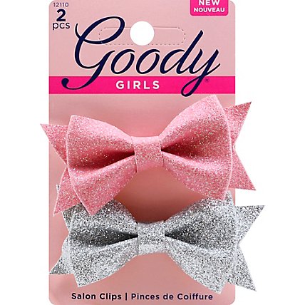 Goody Girls Salon Clips Bow Glitter - 2 Count - Image 2