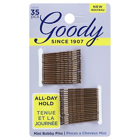 Goody Bobby Pins Mini Brown - 35 Count
