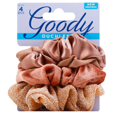 Goody Ouchless Scrunchies Thick Hair Assorted - 4 Count