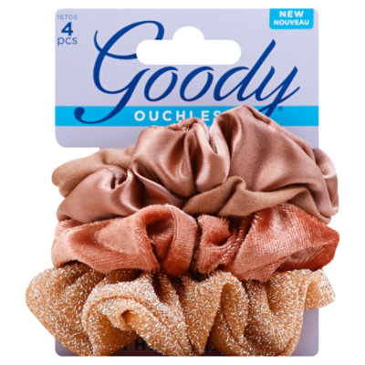 Goody Ouchless Scrunchies Thick Hair Assorted - 4 Count - Image 1