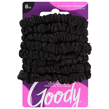 Goody Ouchless Scrunchies Sheer Medium Hair Black - 8 Count - Image 2