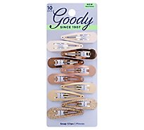 Goody Snap Clips Rose Gold - 10 Count