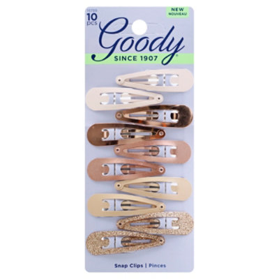 Goody Snap Clips Rose Gold - 10 Count