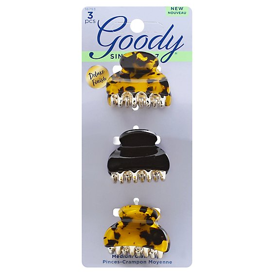 Goody Claw Clips Premium Small Tortoise - 3 Count