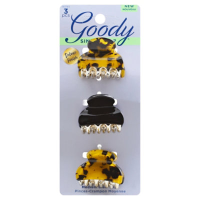 Goody Claw Clips Premium Small Tortoise - 3 Count - Image 1