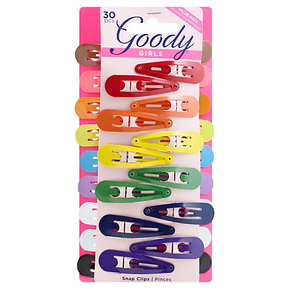 Goody Girls Snap Clips Rainbow Value Pack - 30 Count