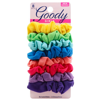 Goody Ouchless Girls Scrunchies Rainbow - 8 Count - Image 1