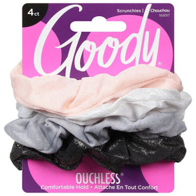 Goody Ouchless Scrunchies Shimmer - 4 Count