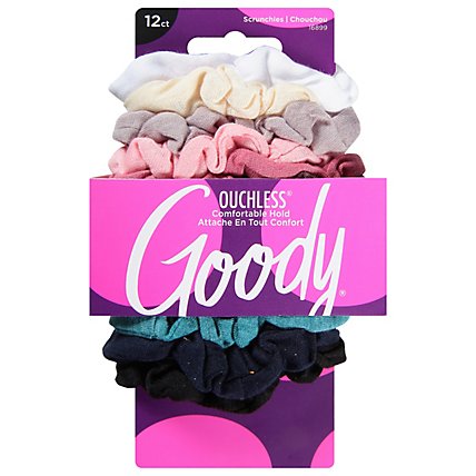 Goody Ouchless Scrunchies Skinny Value Pack - 12 Count - Image 3