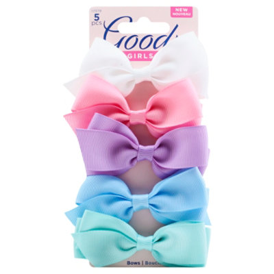 Goody Girls Salon Clips Grosgrain Bows Brights - 5 Count - Image 1