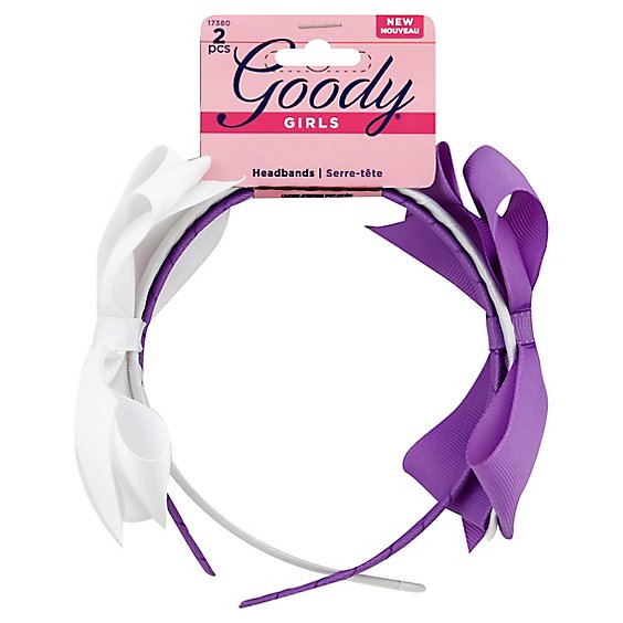 Goody Girls Headbands Grosgrain Bow - 2 Count