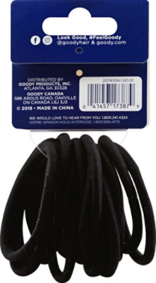 Goody Ouchless Elastics No Metal Super Stretch Thick Hair Black - 15 Count - Image 3