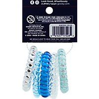 Goody Jelly Bands Elastics Spiral Clear Silver - 5 Count - Image 3