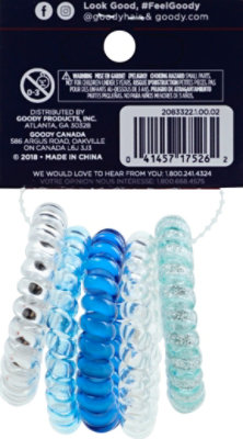 Goody Jelly Bands Elastics Spiral Clear Silver - 5 Count - Image 3