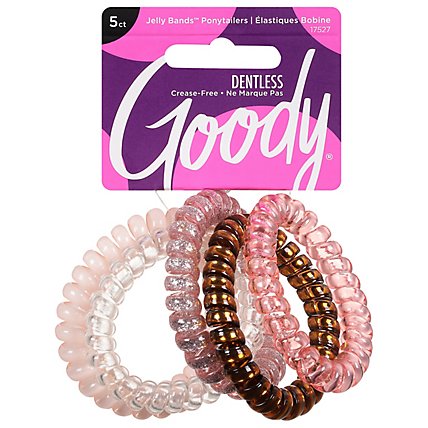 Goody Jelly Bands Elastics Spiral Blush Pink - 5 Count - Image 3