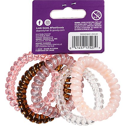Goody Jelly Bands Elastics Spiral Blush Pink - 5 Count - Image 4