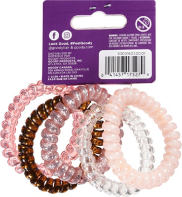 Goody Jelly Bands Elastics Spiral Blush Pink - 5 Count - Image 4