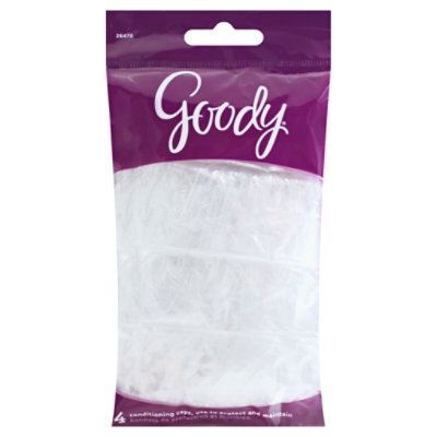 Goody Conditioning Caps Clear Vinyl - 4 Count - Image 1