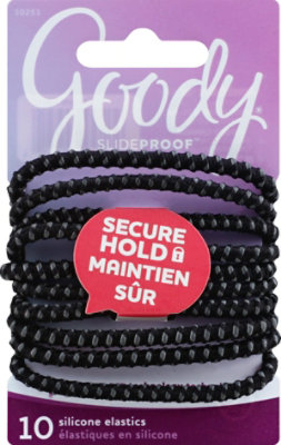 Goody Slideproof Elastics Silicone 4 mm Black - 10 Count - Image 2