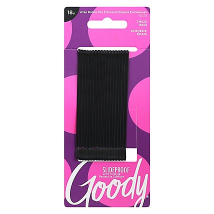 Goody Slideproof Bobby Pins Wrap Black - 18 Count - Haggen