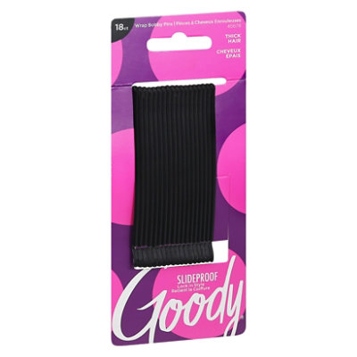 Goody Slideproof Bobby Pins Wrap Black - 18 Count