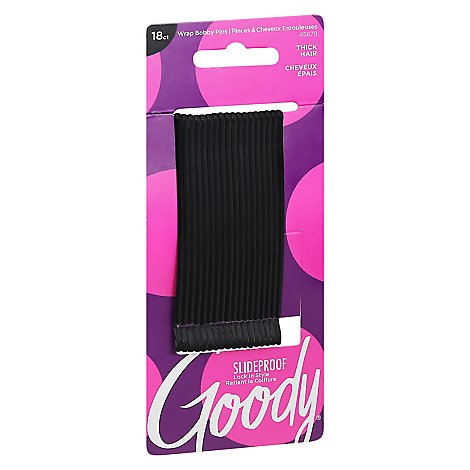 Goody Slideproof Bobby Pins Wrap Black - 18 Count