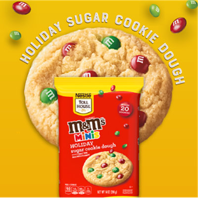 Nestle Toll House M&M'S Minis Holiday Refrigerated Sugar Cookie Dough - 14 Oz - Image 5