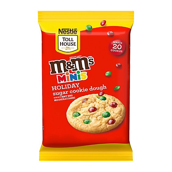 Toll House M&M'S Minis Holiday Refrigerated Sugar Cookie Dough - 14 Oz