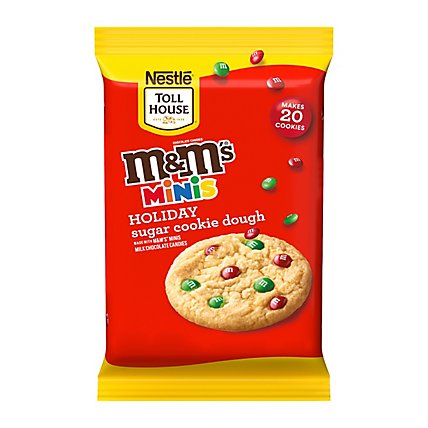 Toll House M&M'S Minis Holiday Refrigerated Sugar Cookie Dough - 14 Oz - Image 1